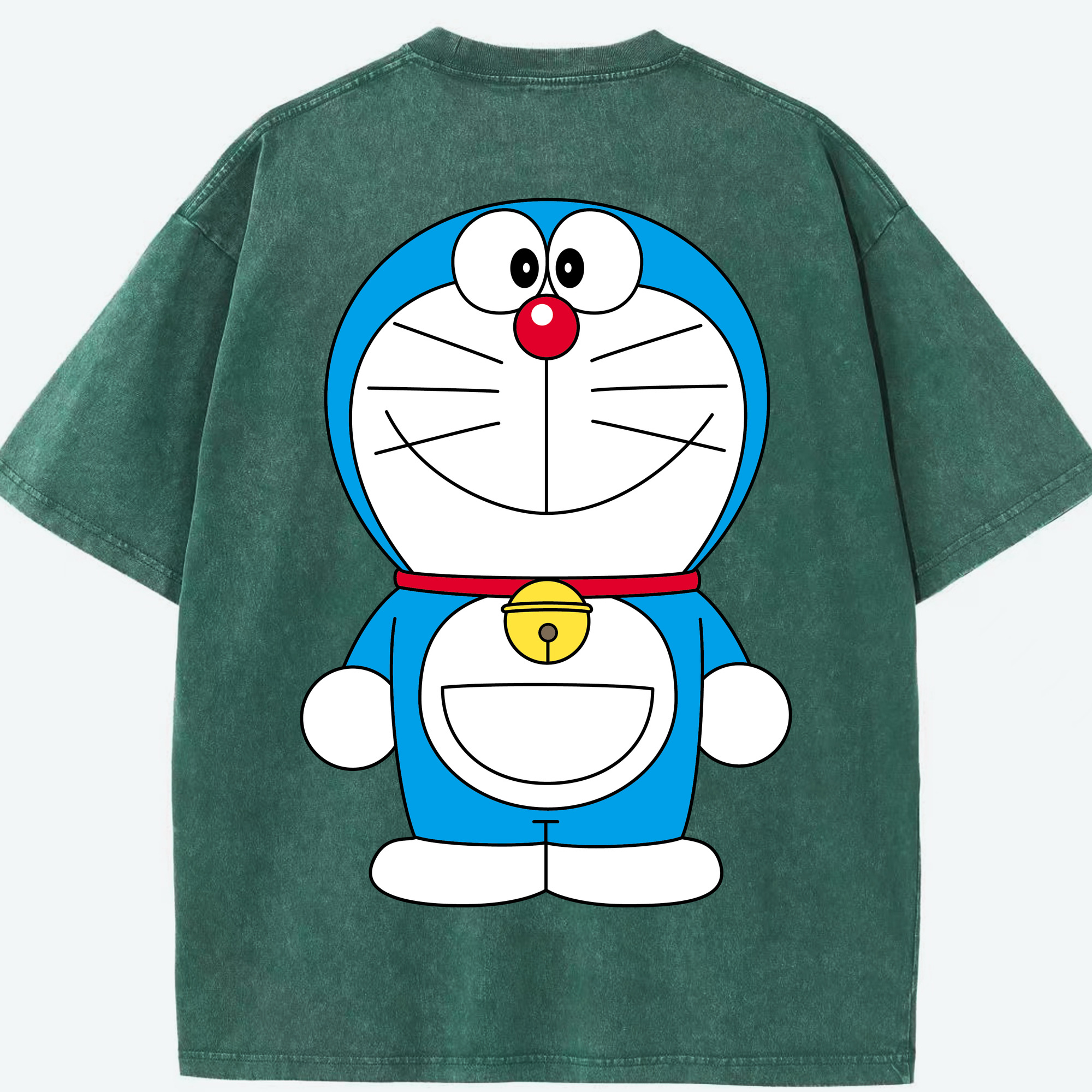 （画像用） ドラえもん Doraemon 綿100% ヴィンテージ風 半袖Tシャツ（背面プリント）